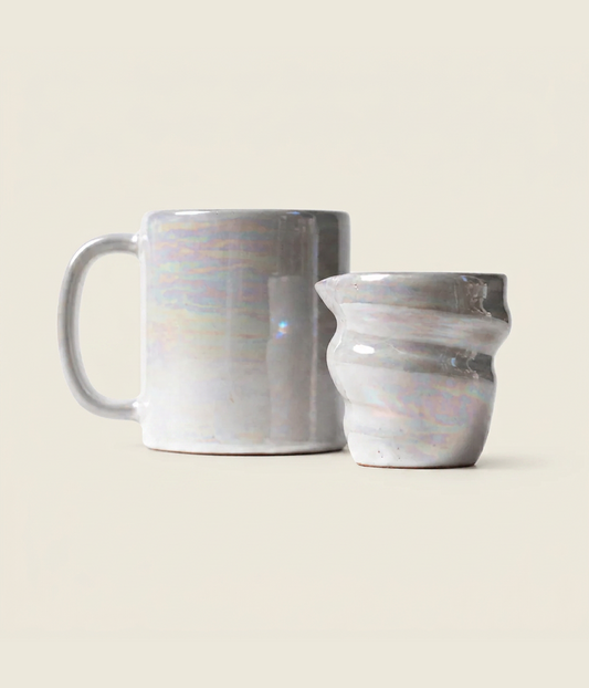 White Pearl Mug & Milker